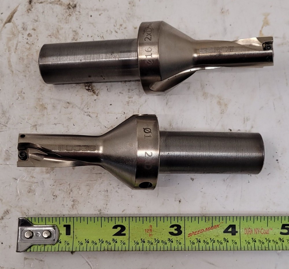 SECO 016 2xD Indexable Insert Drill - Set of 2