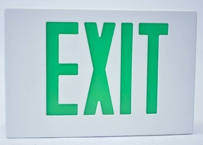 New EELP CA2GWW Green Exit Light Type X4 NIB