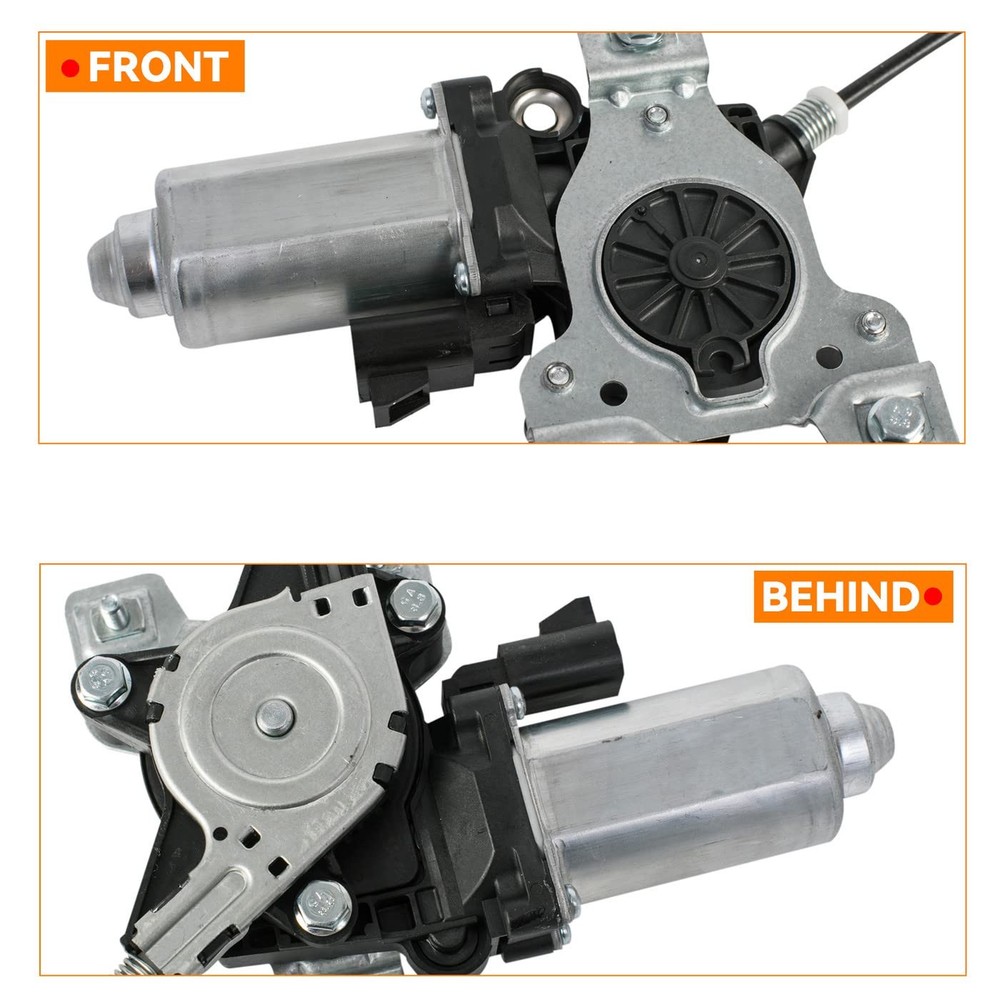 Front Left Driver Side Power Window Regulator with Motor Assembly - Silver