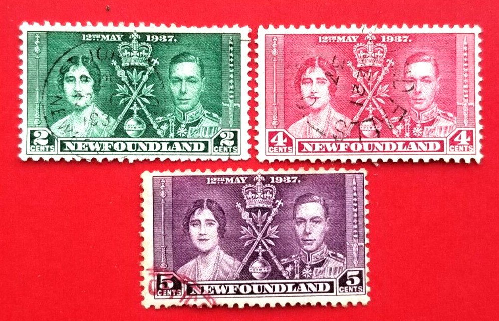 Canada Newfoundland #230-232 Coronation - Omnibus Issue Used