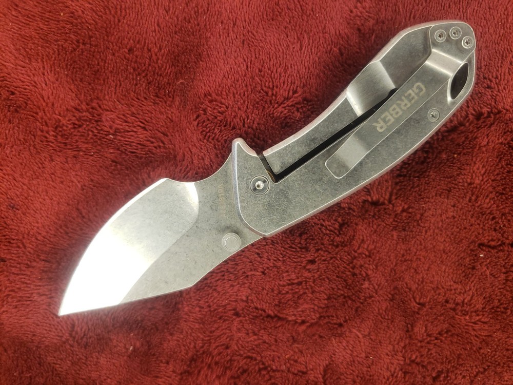 Gerber Kettlebell Pocket Knife Frame Lock Plain Edge Blade kettlebell