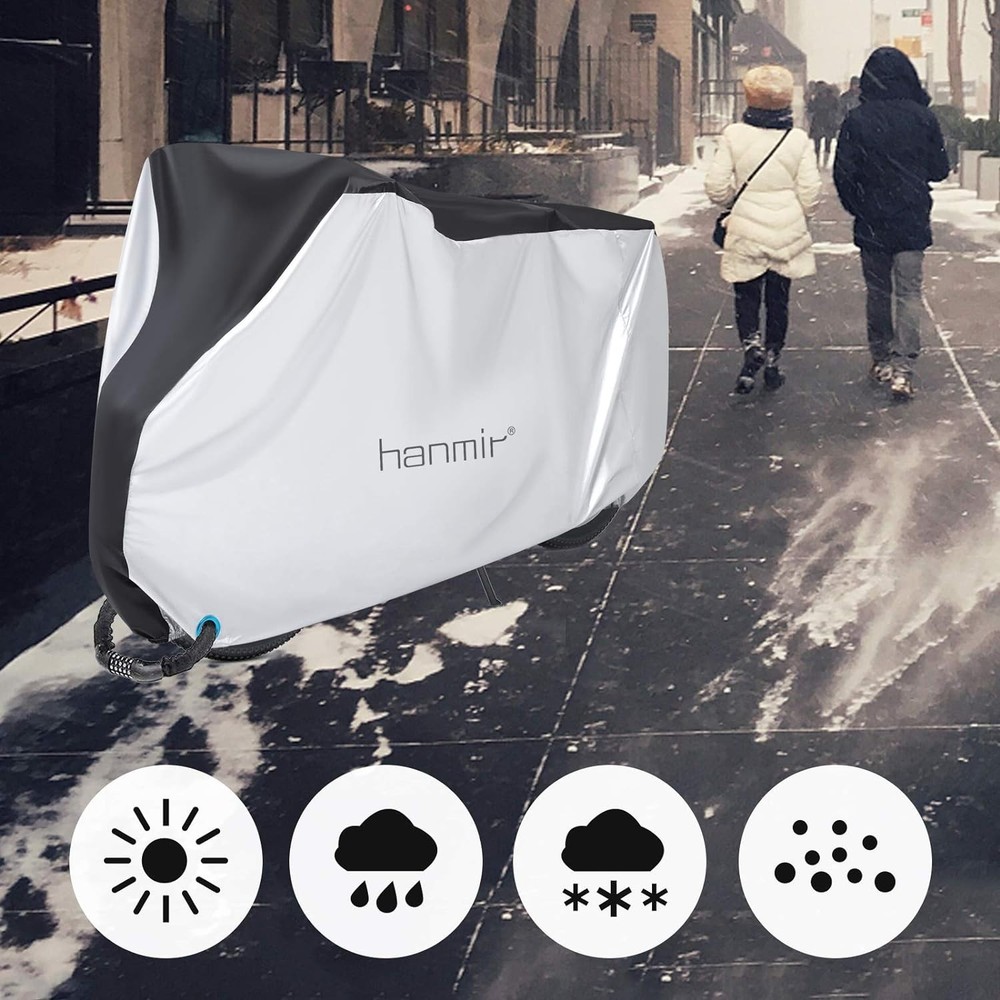 Waterproof Bike Cover Silver XL