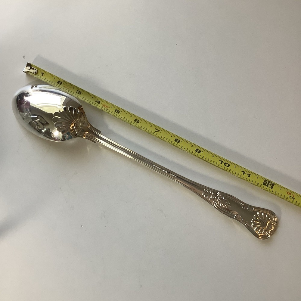Kings Design Sheffield England Large 13" Serving Spoon Silverplate EUC