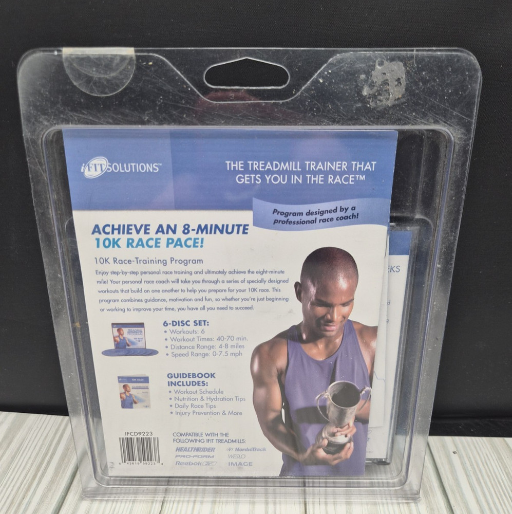 iFit Solutions 10K Race Training Program - 6 Interactive Discs - 8 Min Pace