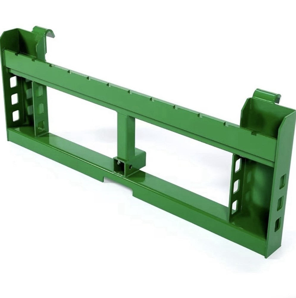 3000LB Trailer Pallet Fork Frame Attachment Skid Steer Loader Receiver Green