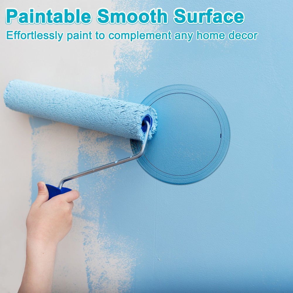 1-Pack Access Panel for Drywall, 8x8 Inch Round Plastic Removable [Gray]