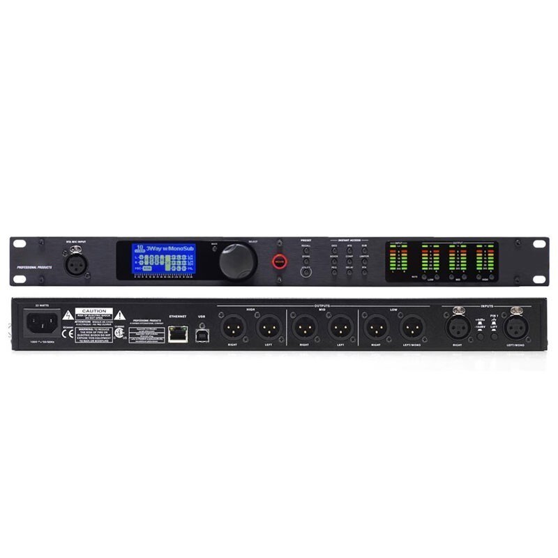 Digital Audio Processor Equalization & Loudspeaker Management System 2 IN 6 OUT