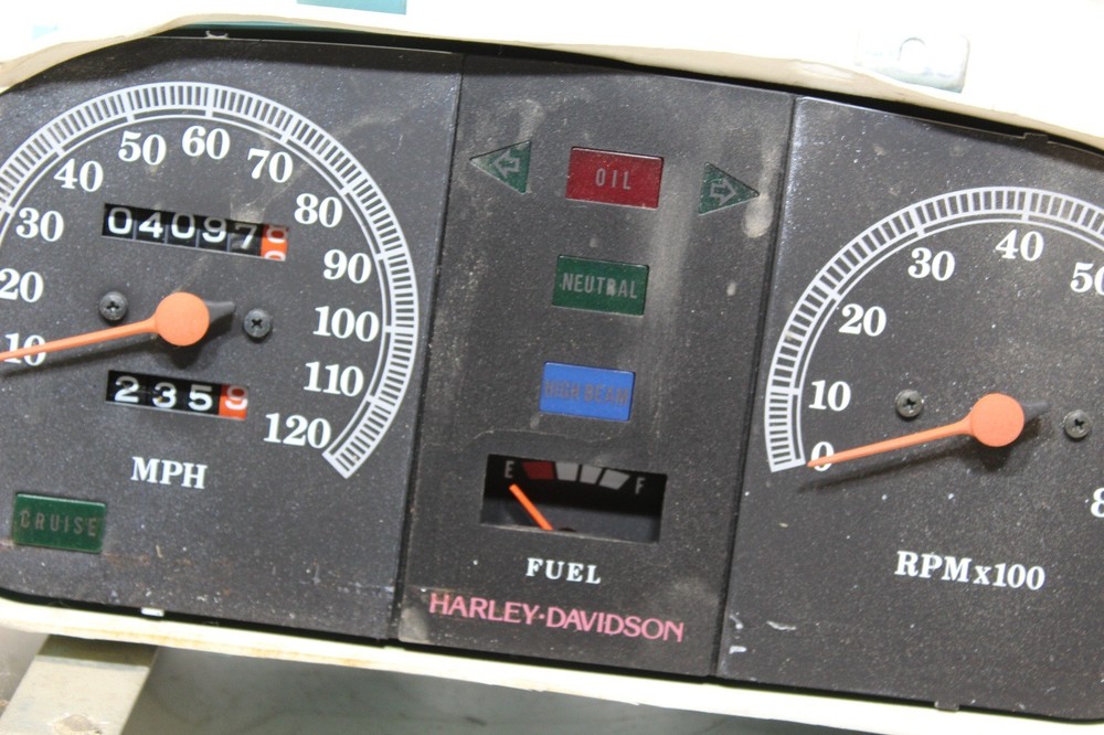 86-95 Harley Electra Glide OEM Speedo Tachometer Instruments Tach Untested