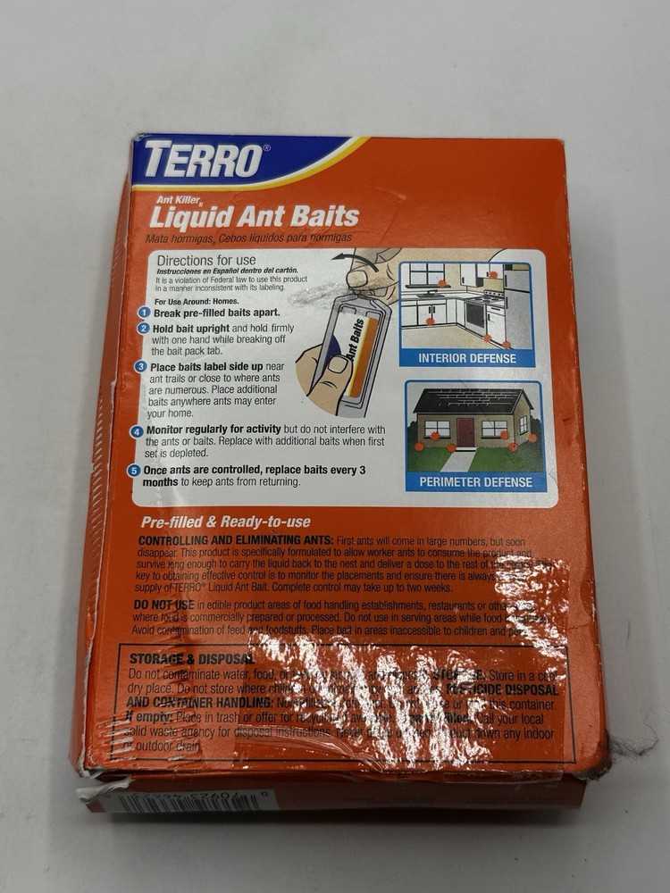 TERRO Indoor Liquid Ant Killer Baits 12 count Stations T300B Liquid Ant Killer