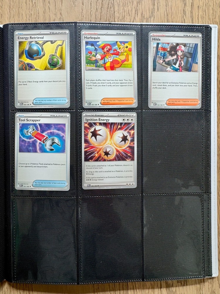 Both Black Bolt & White Flare Complete Base Sets in Black Bolt Binder (incl EXs)