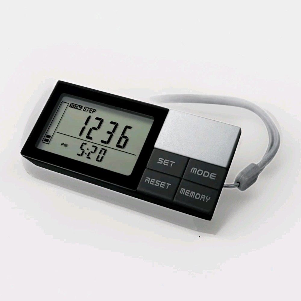 U-Trak 3D Pedometer Step Counter w/ Lanyard 7 Day Memory Calories