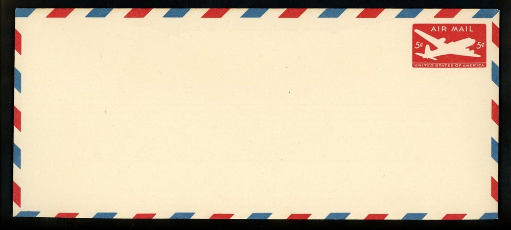 US Postal Stationery UC15 Mint Envelope DC-4 Skymaster 1946 Die 2 Rotary Press