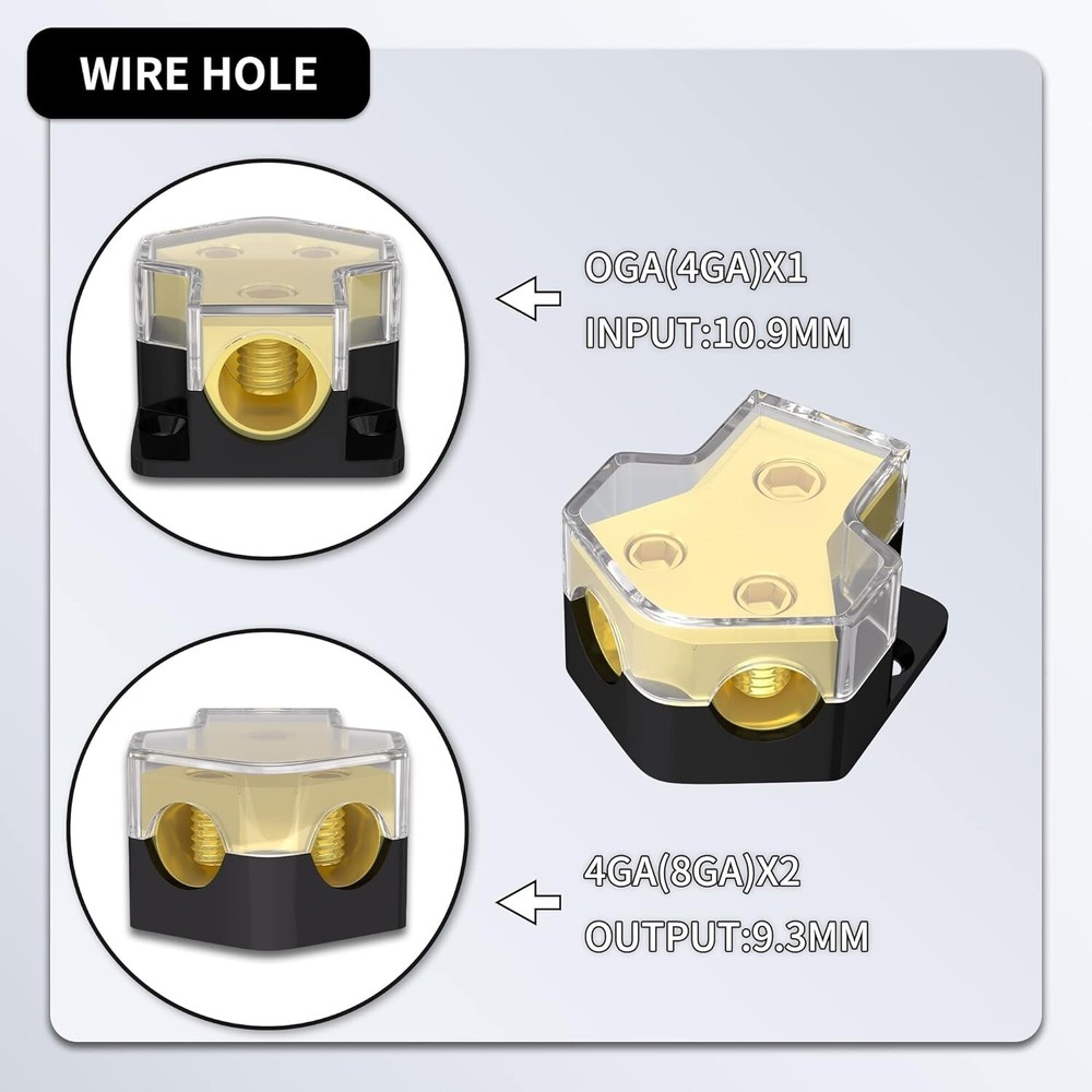 Durable Car Audio Splitter Power Distribution Block - Stable Current - 2pcs
