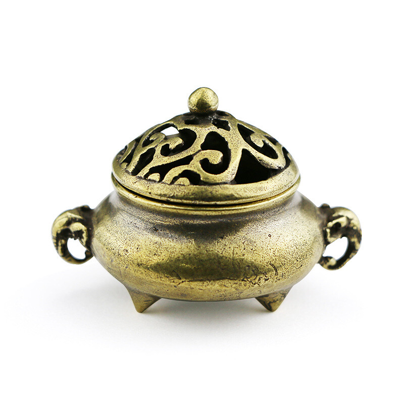 Antique Collection Mini Brass Household Disc Pure Copper Aroma Diffuser