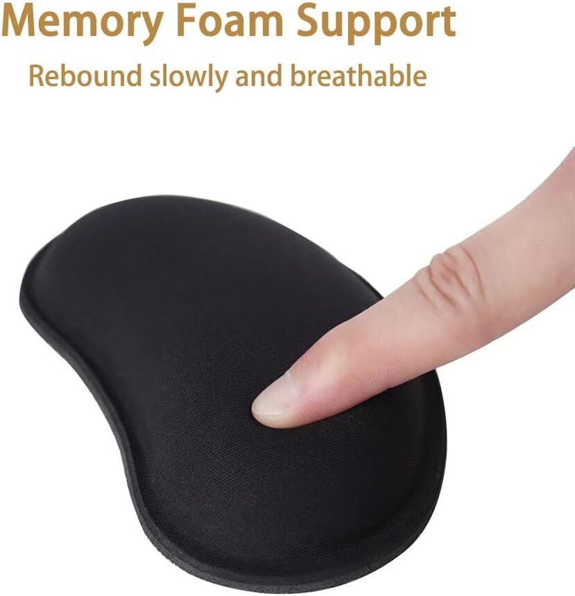 Wrist Rest for Mouse, Ergonomic Memory Foam Cushion Small, Black