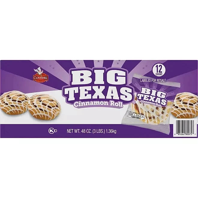 Big Texas Cinnamon Roll, 4 oz., 12 pk.