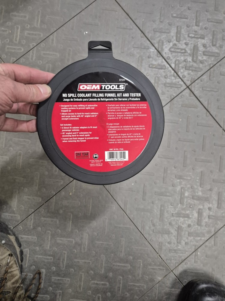 no spill coolant filling funnel kit