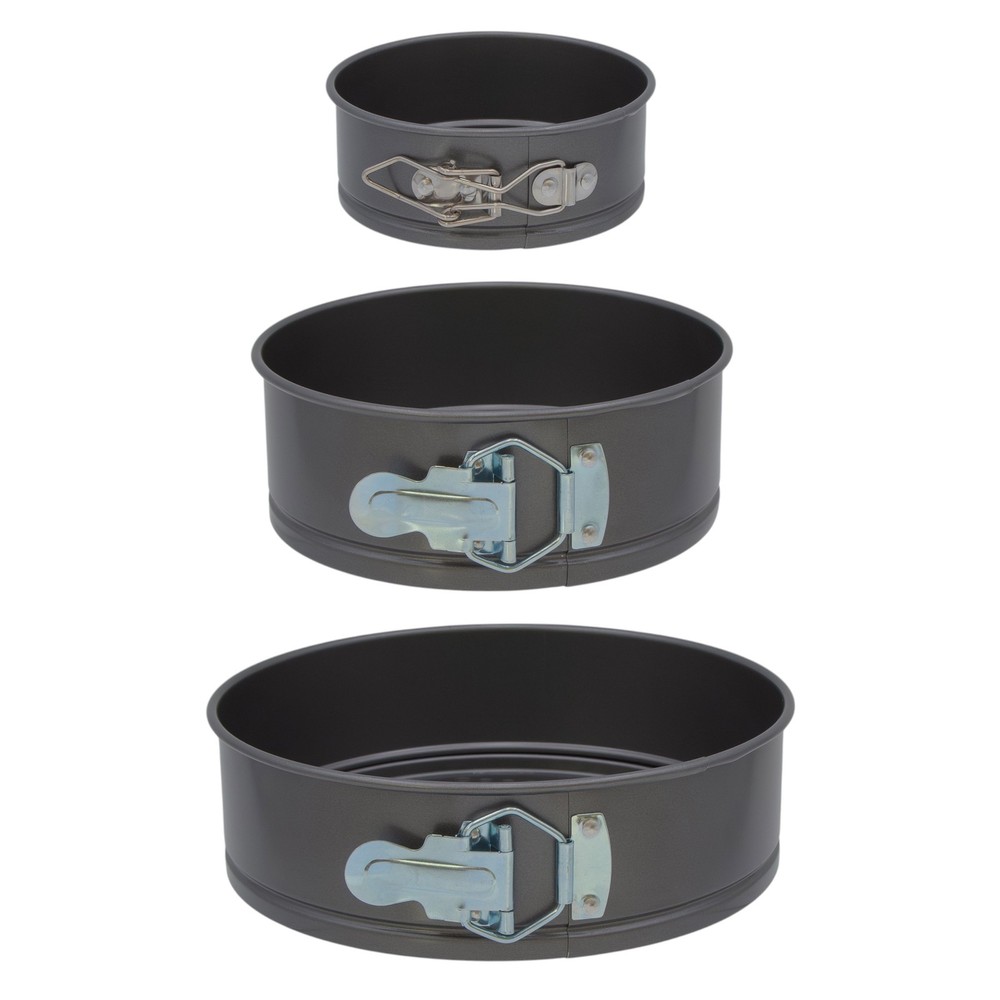 Smart Home 3pc Non Stick Spring Form Cake Pan Set