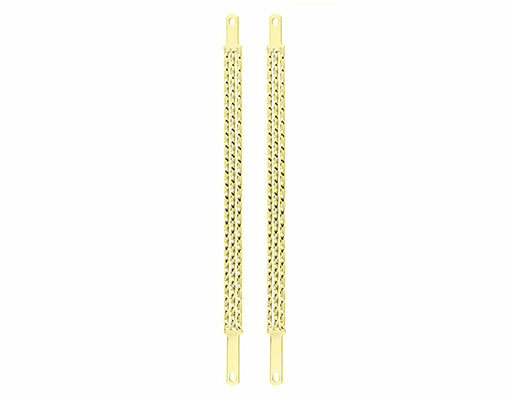 NEW! 26 TRIPLE SQUARE TWISTED SPRING FORK BARS GOLD.