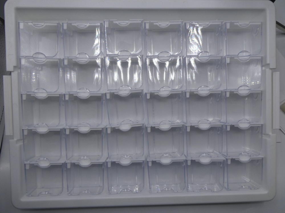 Elizabeth Ward Bead Storage Tray and 30 MidSized Storage Containers - MIB