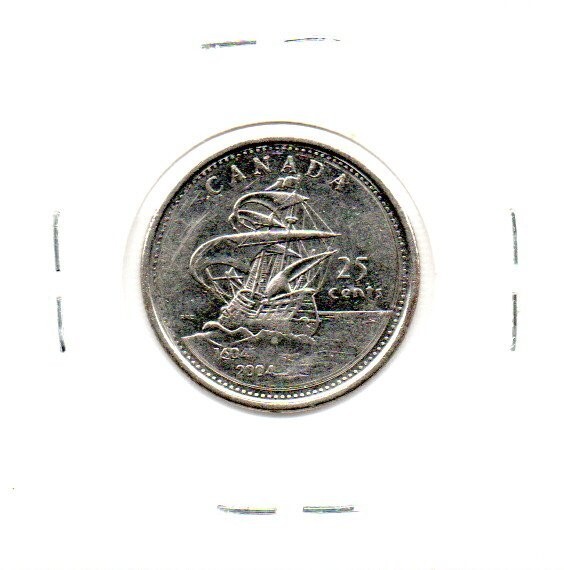 2004 design 2 Canadian 25 Cent Quarter circulated