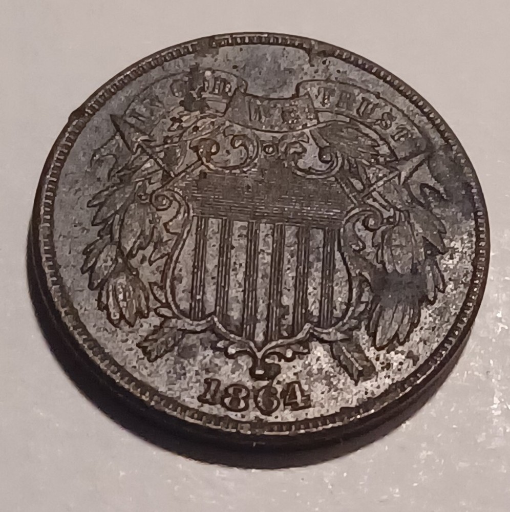 1864 Two Cent Piece 2c High Grade