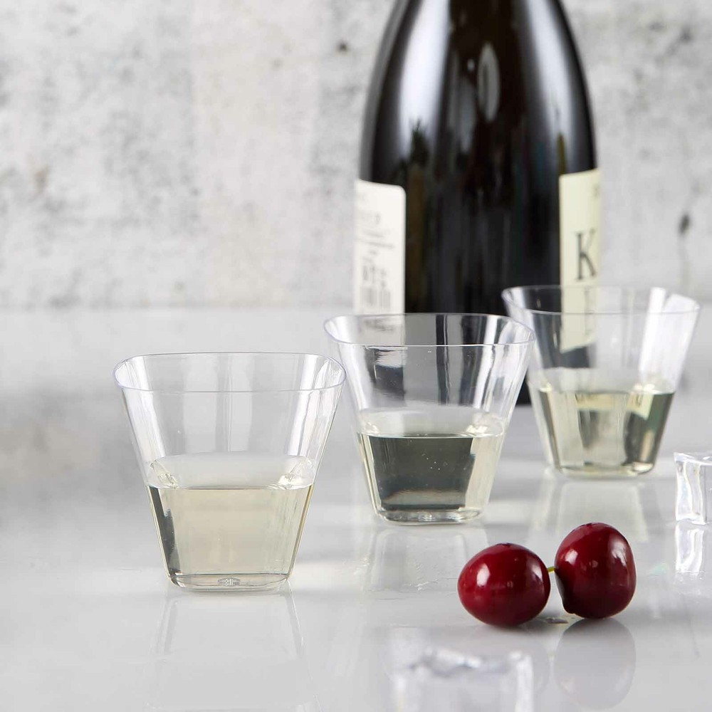 4 oz Disposable Clear Single Serve Drink Dessert Cups PLASTIC GLASSES TABLEWARE