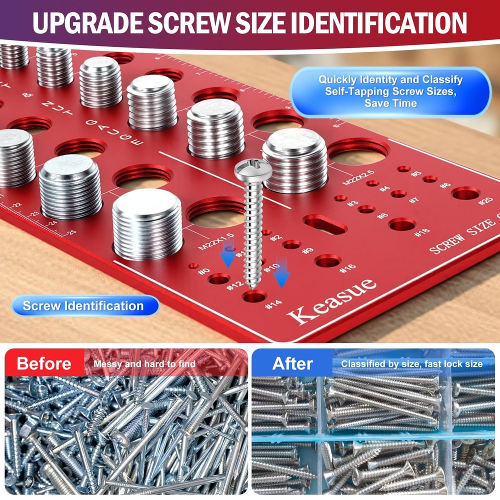76Pcs Thread Checker, Upgrade Nut and Bolt Thread Checker 34 Standard and 26 ...
