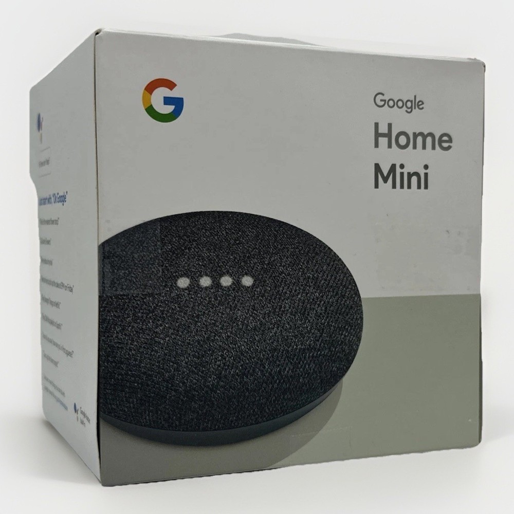 Google Home Mini Smart Assistant Speaker Charcoal (GA00216-US) EUC Never Used
