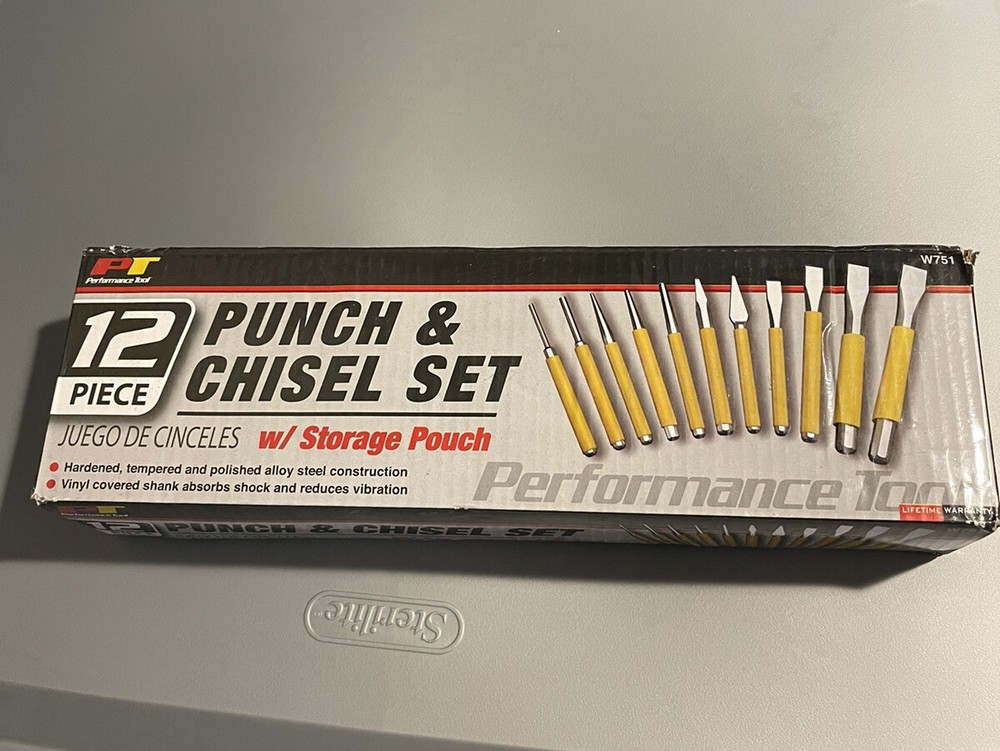 Performance Tool 12-Piece Chisel And Punch Set Home Improvement W751