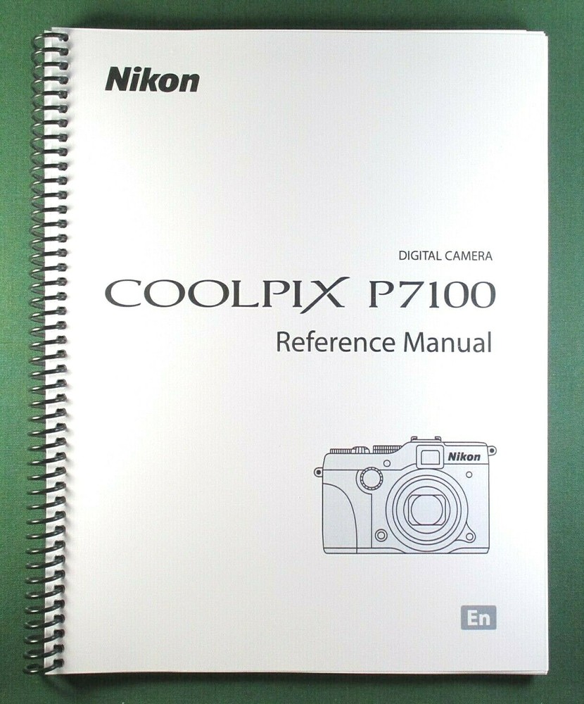 Nikon CoolPix P7100 Reference/ Instruction Manual: 260 Pages & Protective Covers