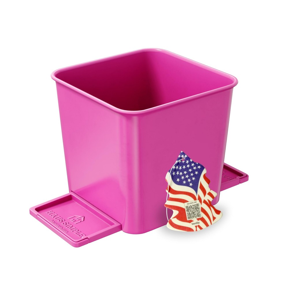 Car Trash Can for Vehicles Leakproof Compact Garbage Bin w/ Stability Flap, A...