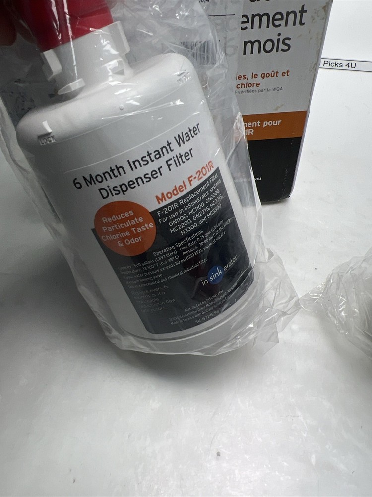 2 Pack InSinkErator F-201R Replacement Water Filter Cartridges