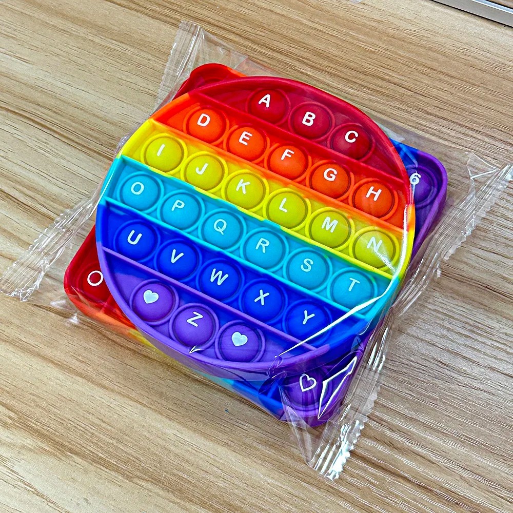 Push Pop It Bubble Silicone Alphabet Math Learning Stress Relief Game