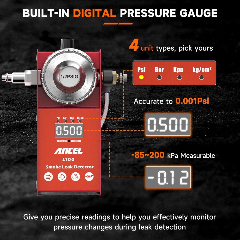 Gasoline & Diesel Engine Vacuum Smoke Detector Tester Leak Detection Machine