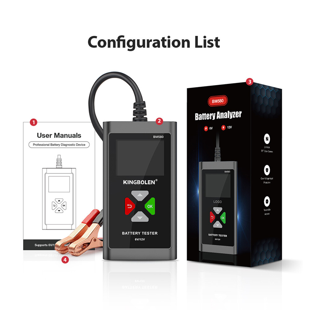Battery Tester 12V Car Load Analyzer Charging Cranking Test Scan Tool 2000CCA