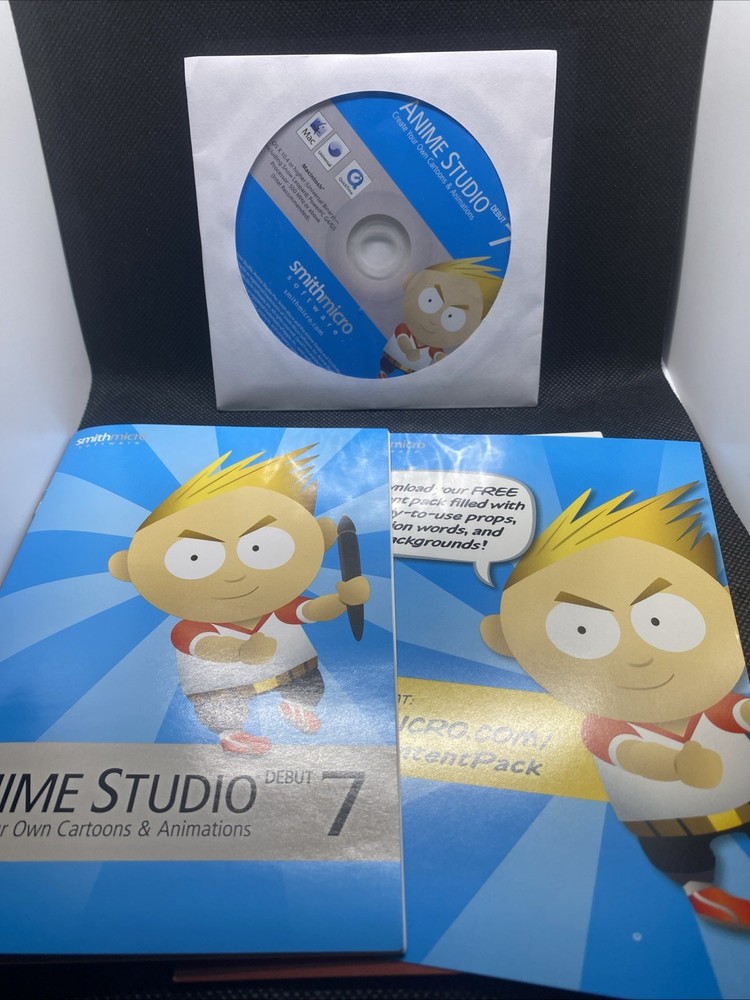 Smith Micro Anime Studio Debut 7 for PC, Mac Opened Box
