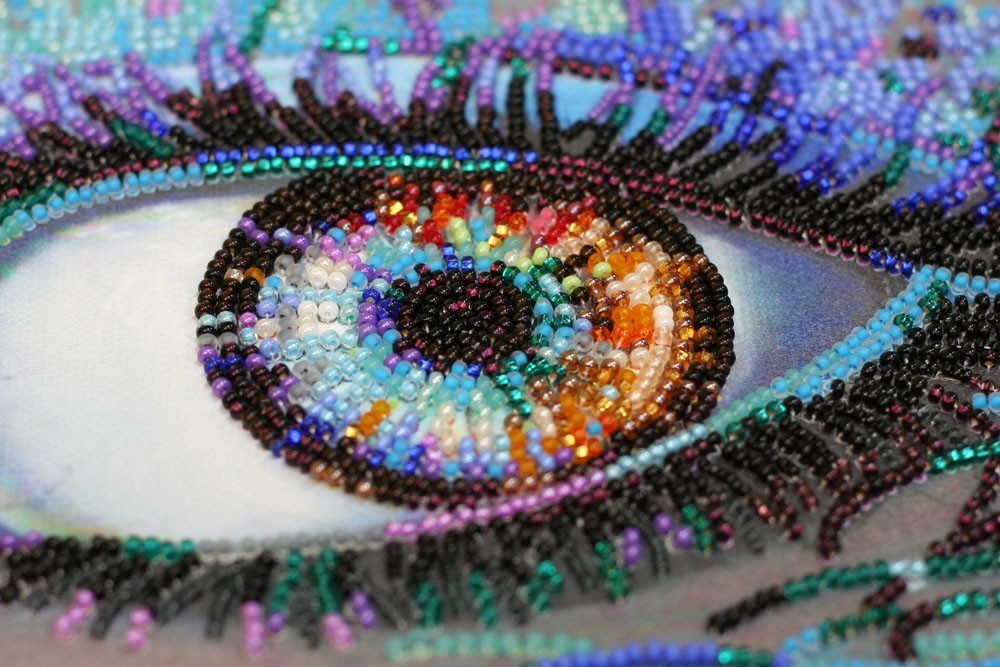 DIY Bead Embroidery Kit "Royal gase" Beaded stitching needlepoint beadwork