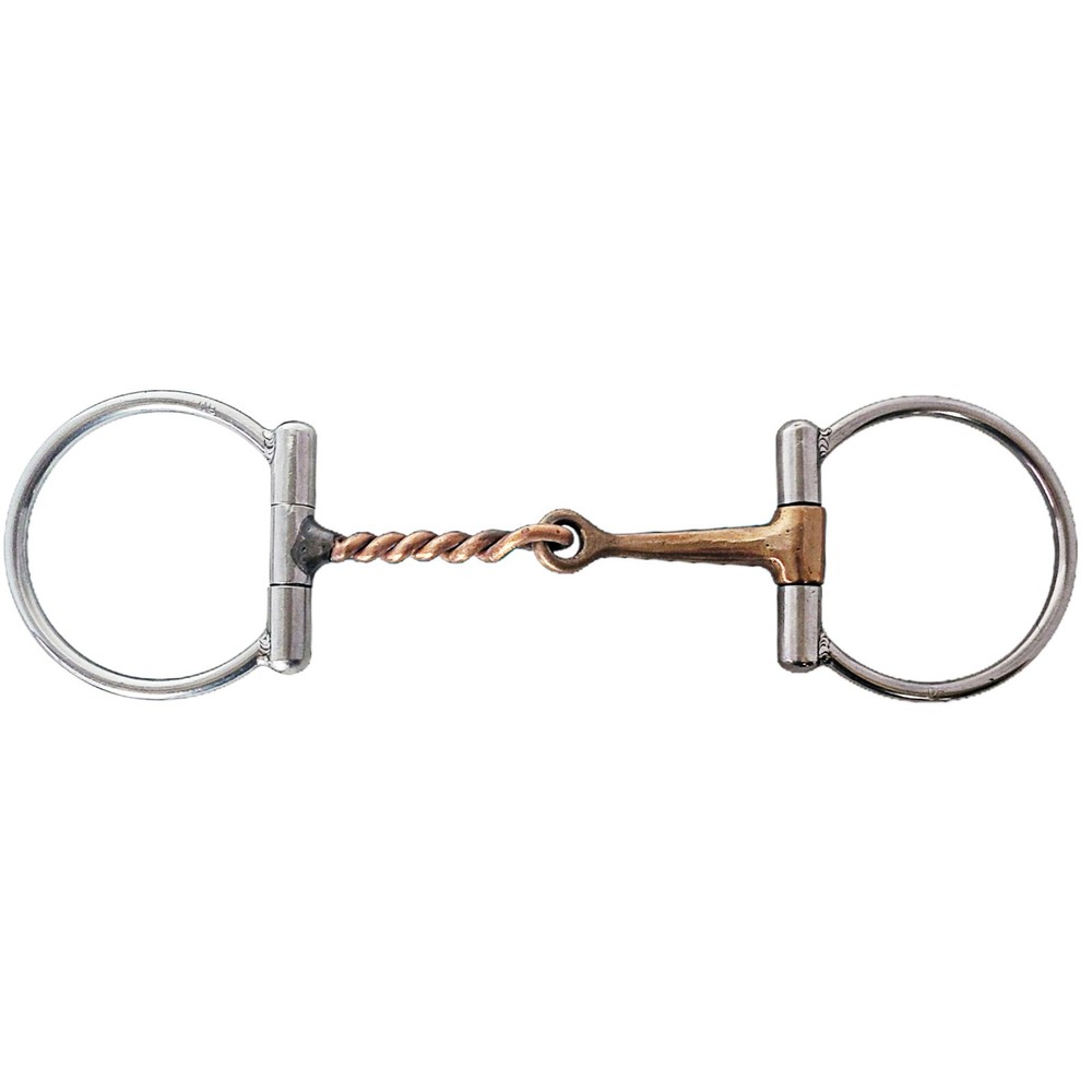 Handmade Don Hansen DH Copper Half Twisted Wire Half Smooth Dee Ring Snaffle Bit