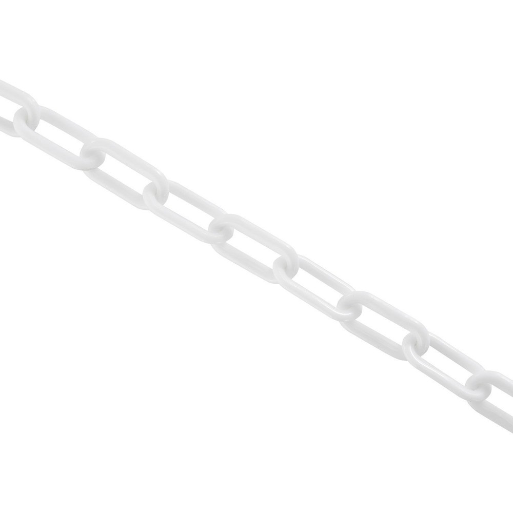 Global Industrial Plastic Chain Barrier 1-1/2"x50'L White