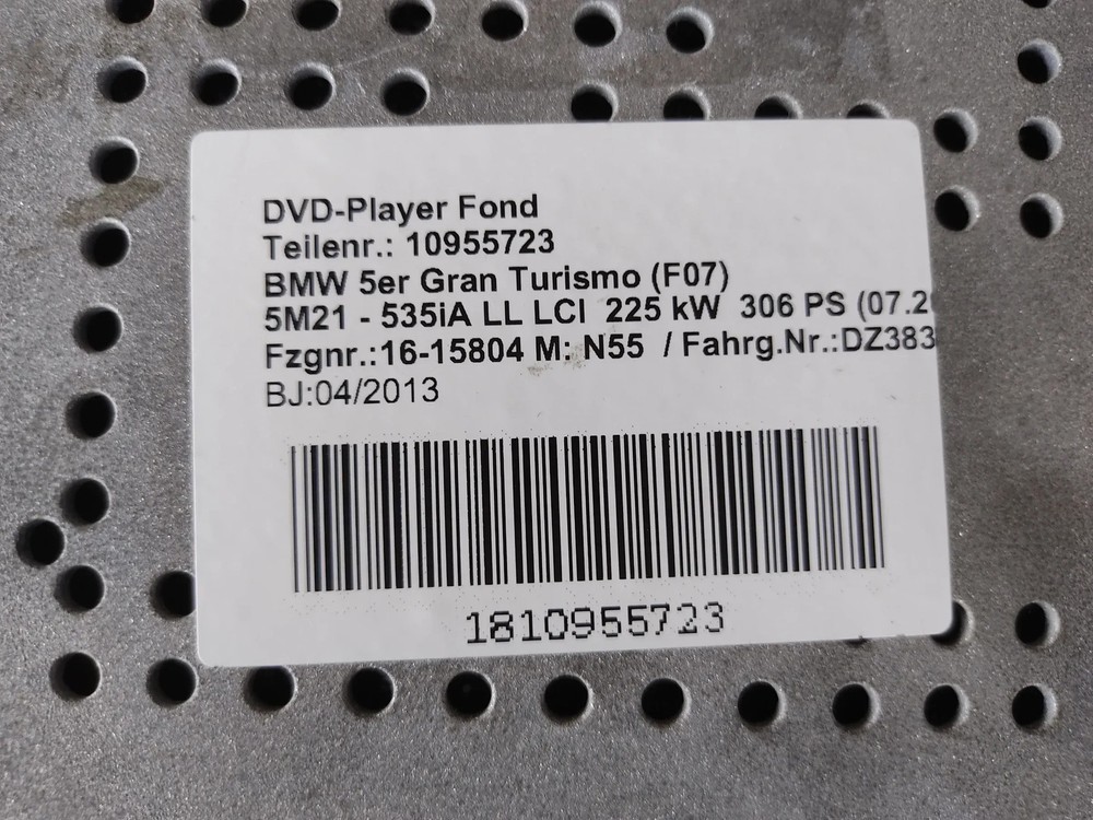 Genuine BMW DVD Audio Player Rear 9317121