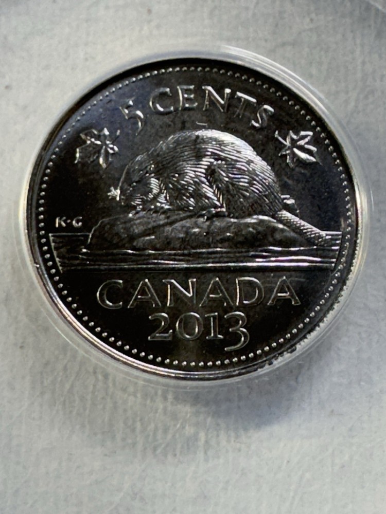 2013 Canada 5 Cents Graded MS 69 by ANACS