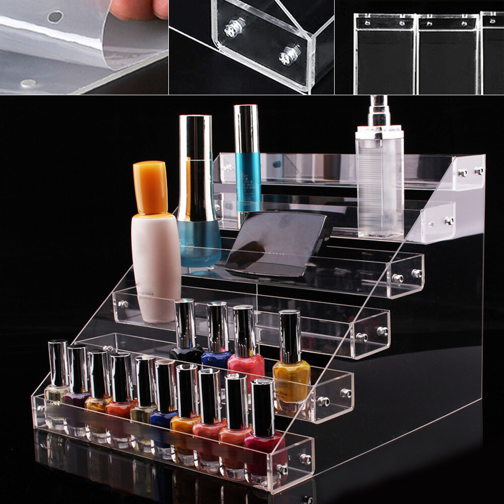6 Layer Clear Acrylic Display Stand For Action Figures Paint Cosmetics Shelf