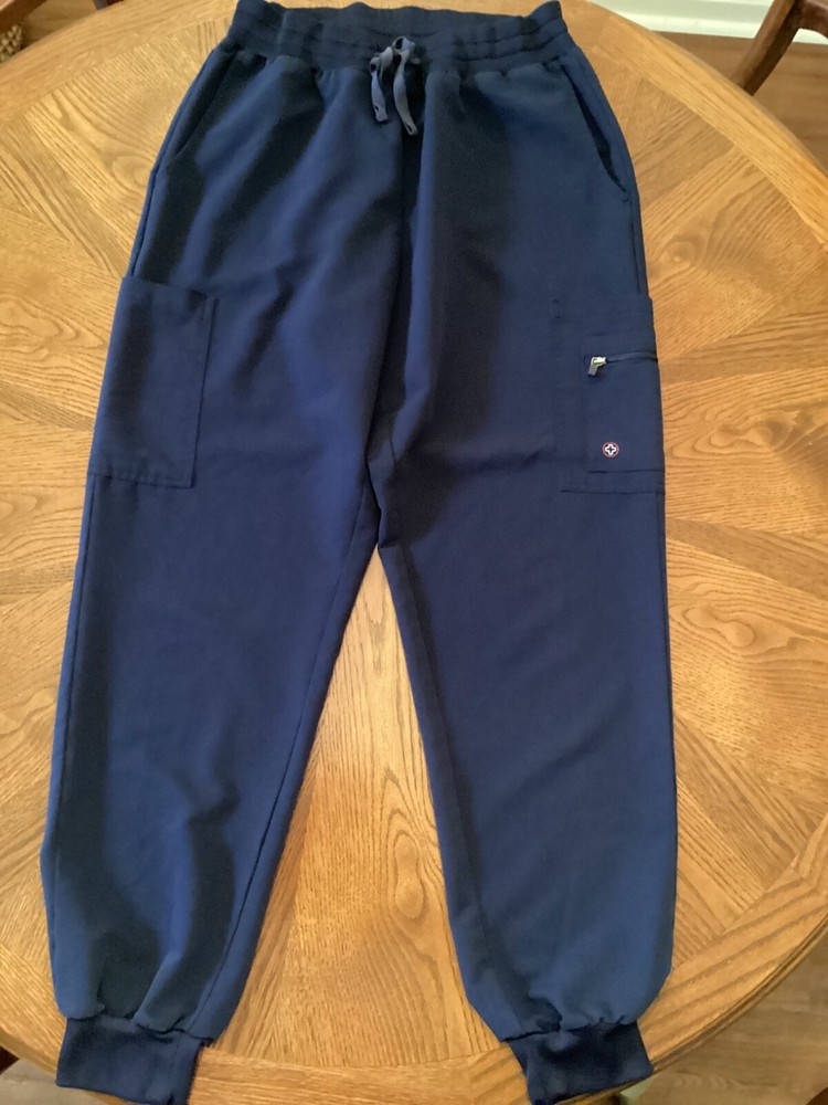 White Cross Womens Scrub Set, Blue, Size M