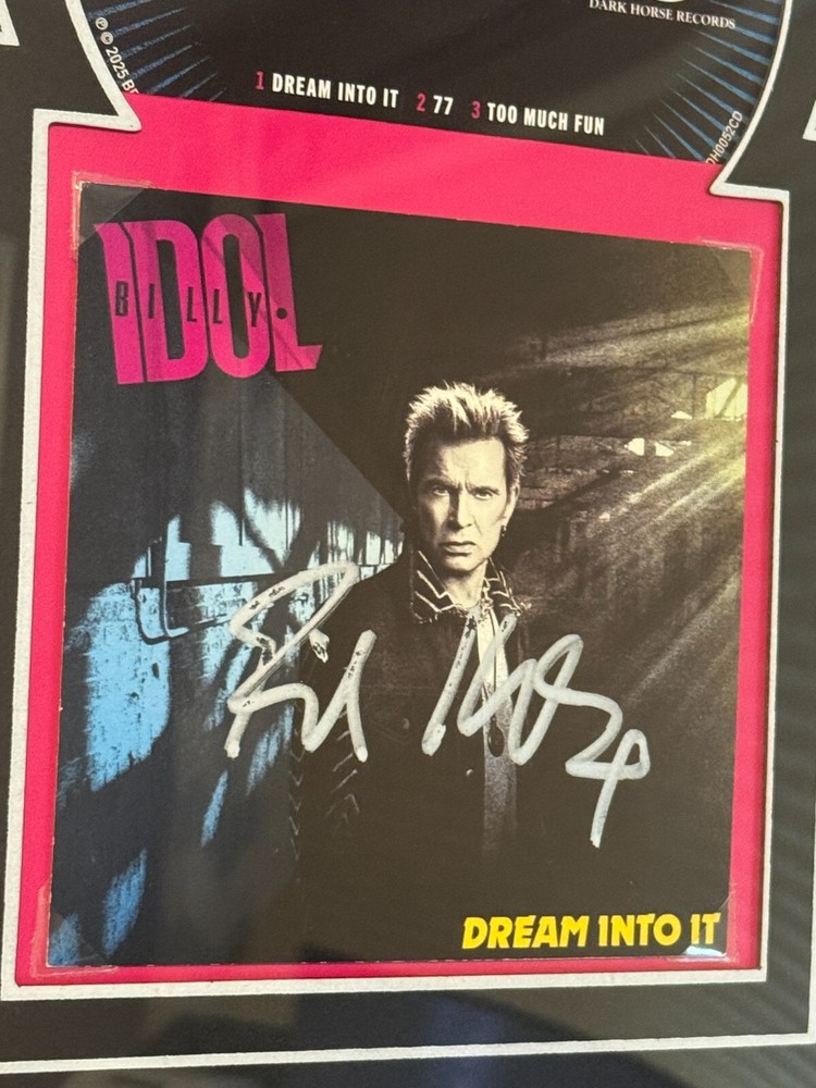 Billy Idol Autographed Dream Into It Signed Art Card with CD