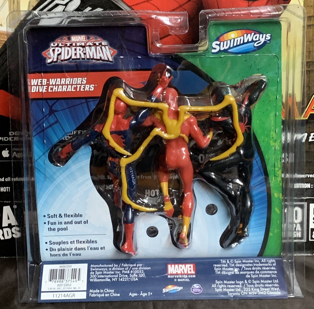 Swimways Web Warriors Spiderman Dive Figures Iron Spider Kid Arachnid Marvel NEW