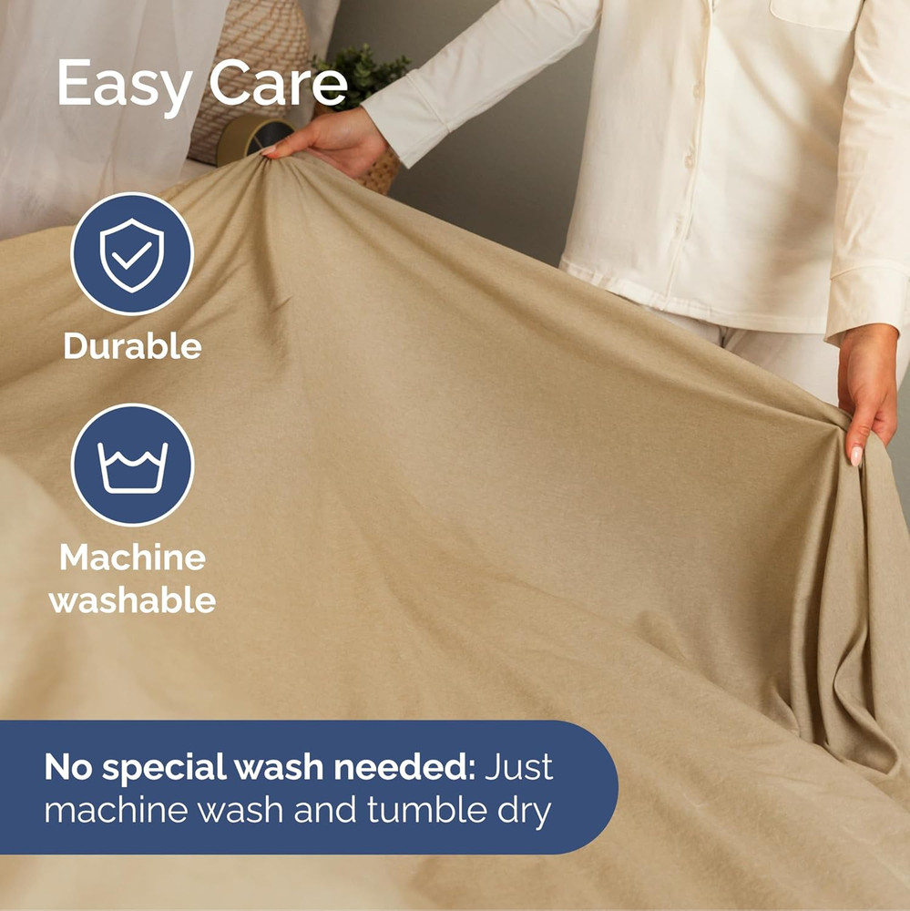 Extra Deep Split King Sheet Set - 7 Piece Breathable & Cooling Sheets - Hotel Lu
