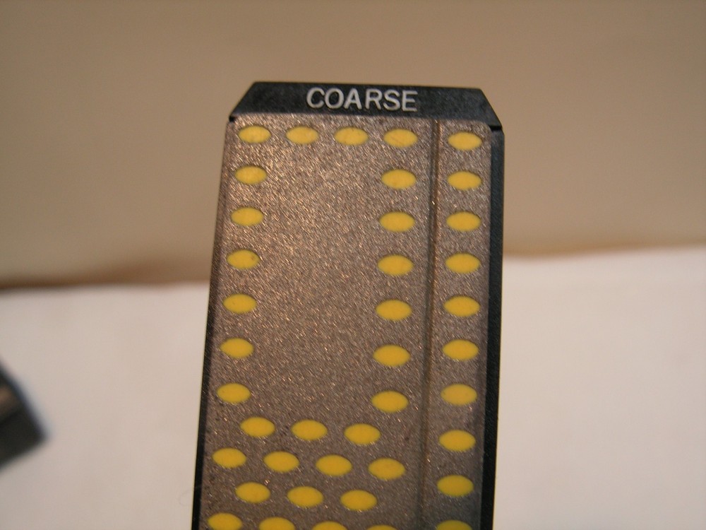 Smith's 4-Inch FINE & COARSE Diamond Combo Sharpening Stones Case & Handle