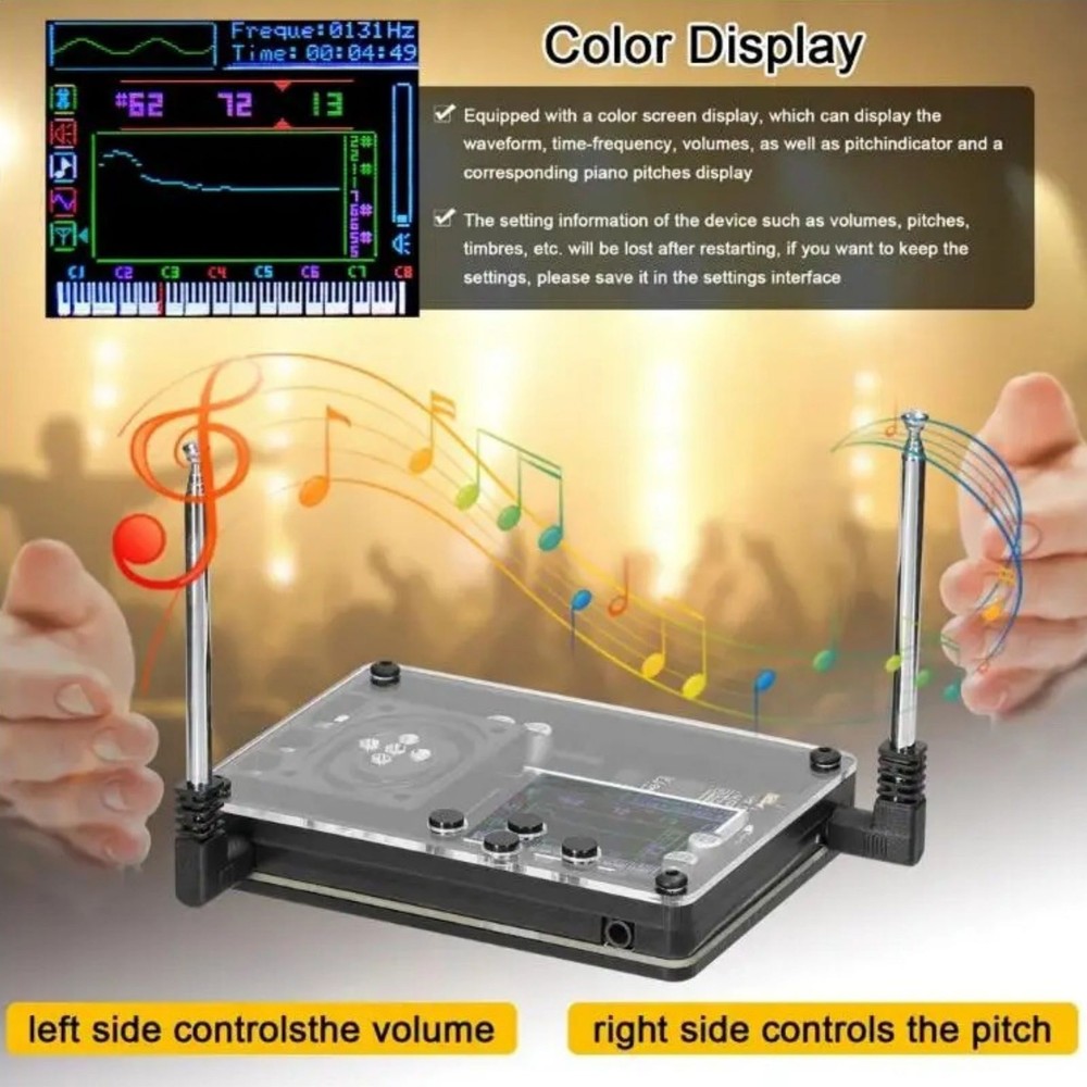 1 PC Mini Theremin Creative Musical Electronic Instrument OLED Screen Display