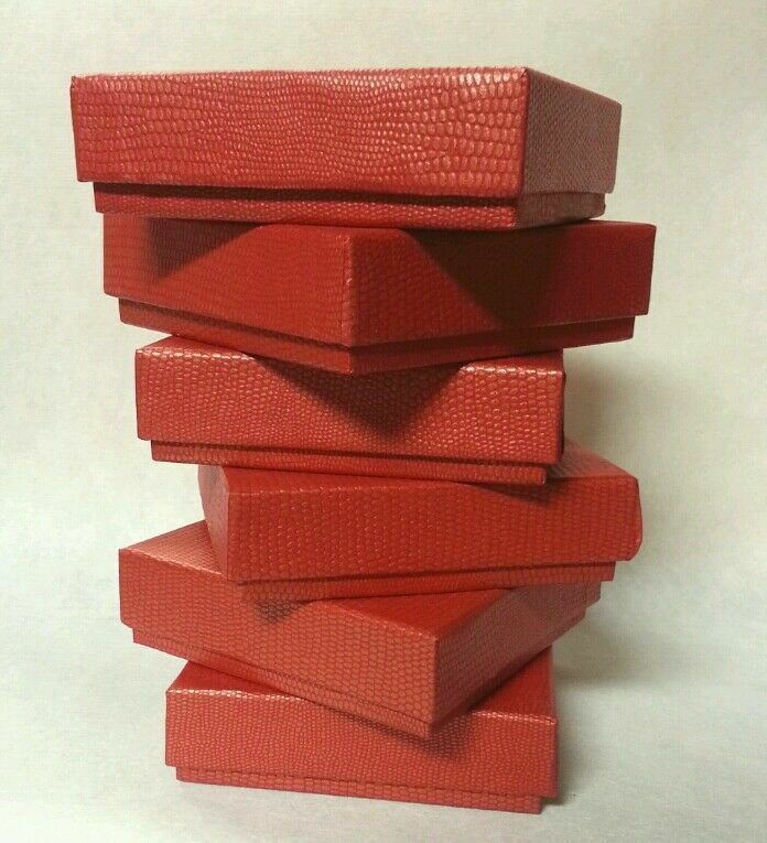 Red Gift Boxes square x 6 pieces